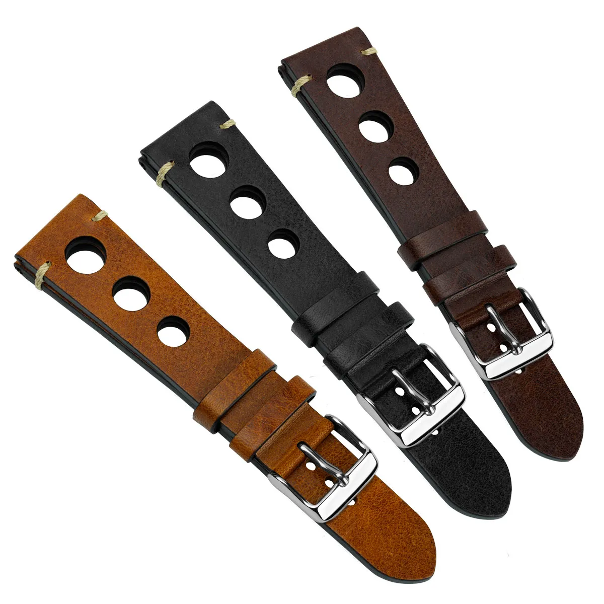 Vintage Prescott Rally Leather / Ruskea